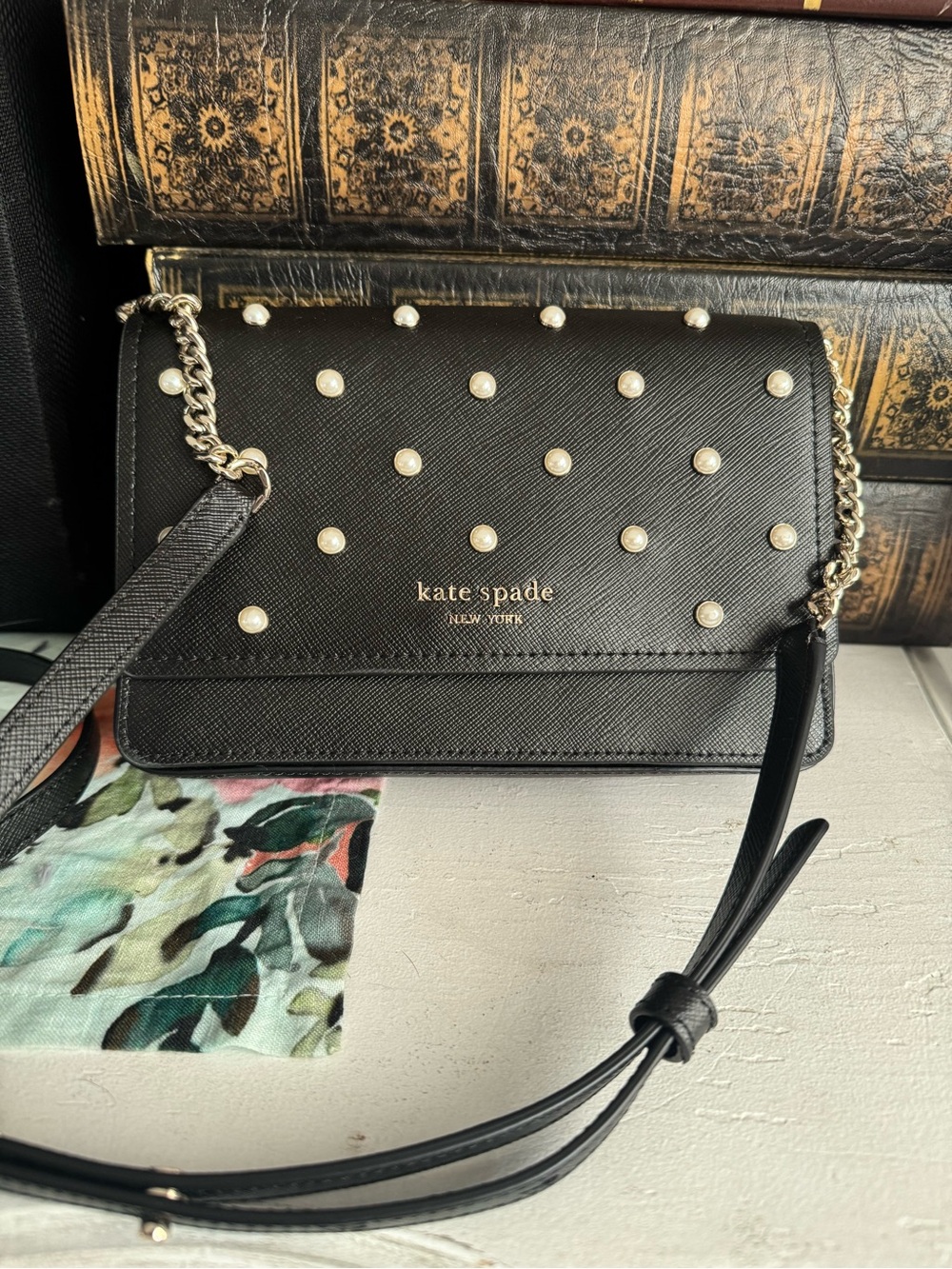 Kate Spade New York Pearl Flap Chain Wallet